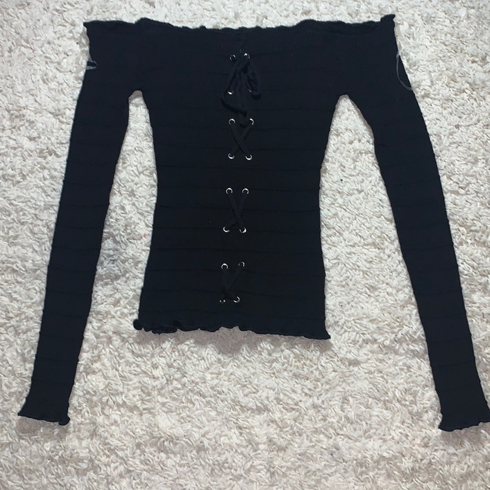 off the shoulder long sleeve